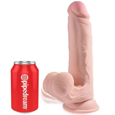 Dildo Realistico King Cock Plus 3 D con Palle Oscillanti